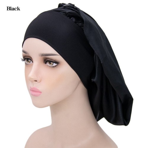 Hot Selling Metal Snap Button Long Satin Bonnet Bonnets