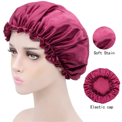 Muslim Women Satin Elastic Stretch Bonnet Bonnets 1627