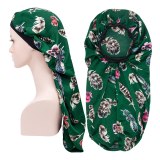 Muslim Women Night Sleep Satin Elastic Bonnet Bonnets