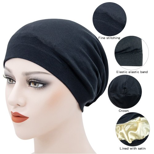 New Hood Satin Silk Breathable Turban Bonnet Bonnets