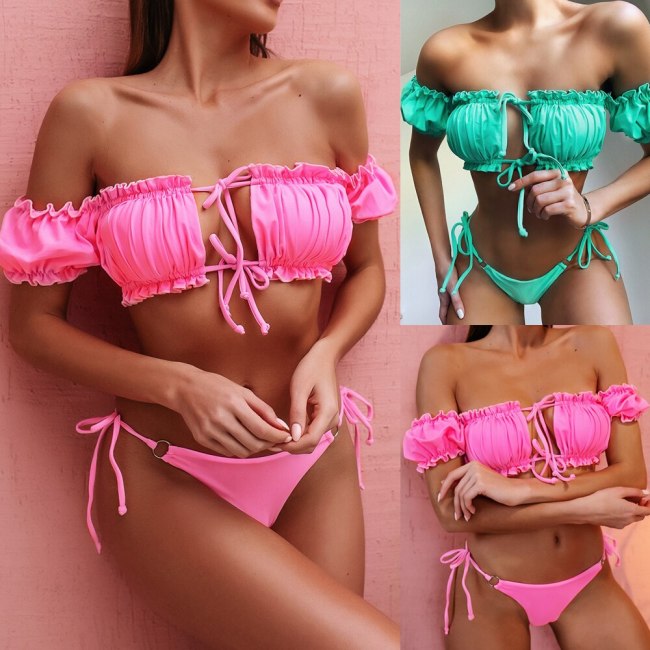 Sexy Short Sleeve Swimsuit Female Swimsuits B10516