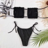 Women Ruched Hollow Sexy Bikini Swimsuit Swimsuits B23142W