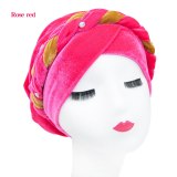 New Style Satin Bonnet Muslim Velvet Braid Bonnet Bonnets 0213