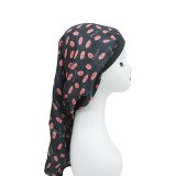 Hot Print Long Imitation Silk Stretch Beauty Bonnet Bonnets