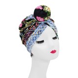 Women Islamic Head Scarf Turban Trendy Printed  Bonnet Bonnets