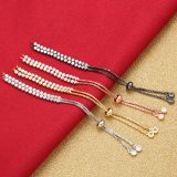 New Sparkling Brass Cubic Crystal Bracelet Charm Bracelets VL2334