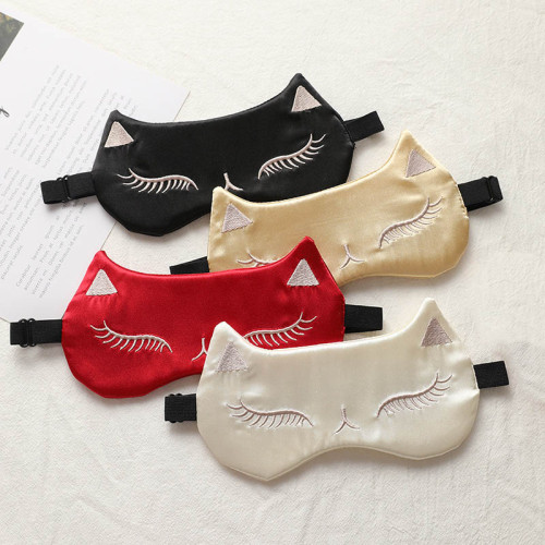Cat Face Imitated Silk Eye Patch Shading Sleep Eye Masks