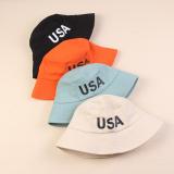 Men Women Fisherman Bucket Sunscreen Letter USA Wide Brim Hats X00112