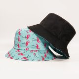 Summer Bucket Cap Flamingo Print Bob Hip Hop Fisherman Hats 2021014556