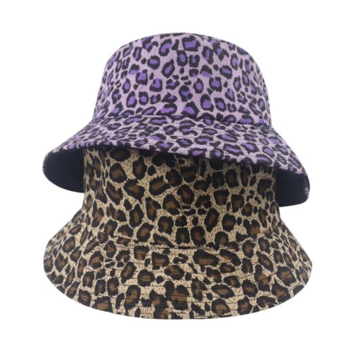 Leopard Print Bucket Hip Hop Fisherman Hats