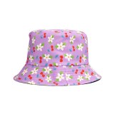 Fashion Cotton Flower Print Bucket Women Fisherman Hats