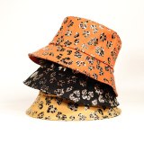 Vintage Fisherman Glitter Leopard Print  Bucket Hats Caps 202107081