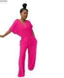 Women Short Sleeve V-neck Bodysuits Bodysuit Outfit Outfits cl606576