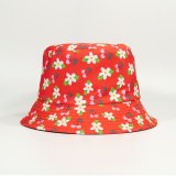 Fashion Cotton Flower Print Bucket Women Fisherman Hats