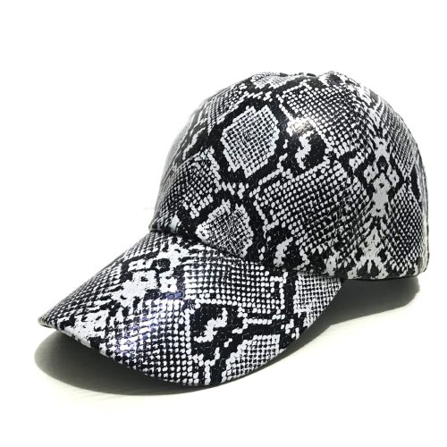 High Quality Snake Skin Print Leather Dad Hat Bone Hats x009110