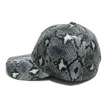 High Quality Snake Skin Print Leather Dad Hat Bone Hats x009110