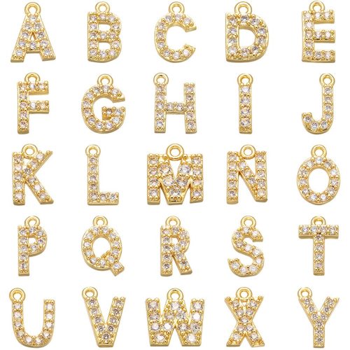 Simple Classic Custom A-Z Alphabet Letter Pendant For Necklaces VD54556