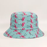Summer Bucket Cap Flamingo Print Bob Hip Hop Fisherman Hats 2021014556