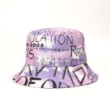 Fashion Retro Letter Print Graffiti Bucket Fisherman Hats 20210617