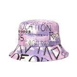 Fashion Retro Letter Print Graffiti Bucket Fisherman Hats 20210617