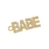 Crystal BABE SEXY Letter Charms For DIY Handmade Necklaces Jewelry