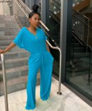 Women Short Sleeve V-neck Bodysuits Bodysuit Outfit Outfits cl606576