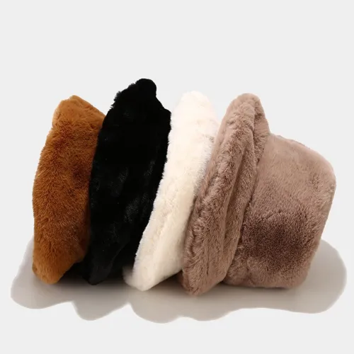 Winter Men Women Thickened Thermal Plush Bucket Hats YFM95667