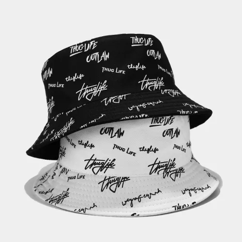 Women English Letters Double Side Sun Protection Fisherman Hats YFM98899