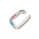 Creative Simple Rectangular Geometric Half-open Earrings VE12536
