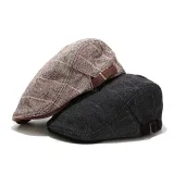 New Beret Leisure British Style Plaid Forward Hats BLM8899