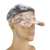 Men Women Camo Golf Cap With Fake Flair Hair Sunshade Hats BQM36172