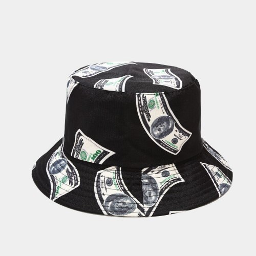 Fashion Bucket Hat Dollar Pattern Printing Unisex Fisherman Hats YFM98192