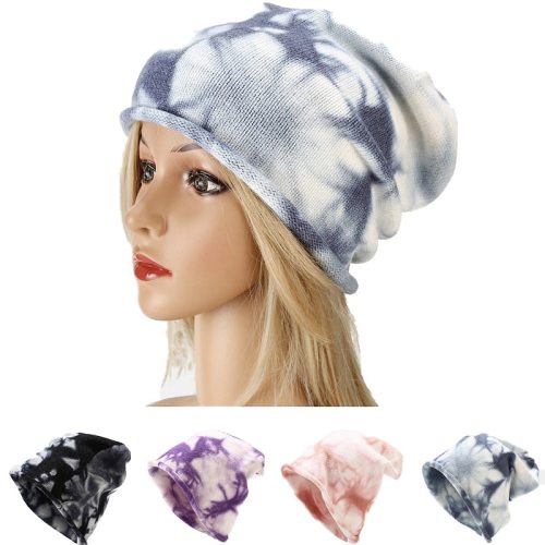Colorful Tie Dye Wool Beanie Winter Soft Warm Knitted Hats ZZM33748