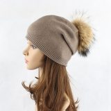 Winter Women Beanies Hat Wool Warm Cap Real Fur Hats ZZM24354
