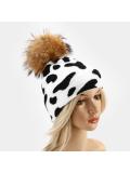 Unisex Cute Cow Zebra Print Beanie Hats ZZM40516