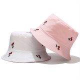 Reversible Cherry Bucket Cotton Fruit Women Hats YFM84354