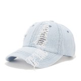 New Women's Baseball Cap Washed Retro Denim Snapback Hats BQM41021