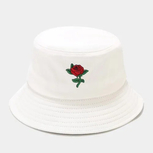 Unisex Adult Women Men Bucket Hat Rose Print Fisherman Hats YFM86677