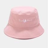 Embroidery Bucket Hat Women Men Cotton Heart  Bob Sun Hats YFM74354