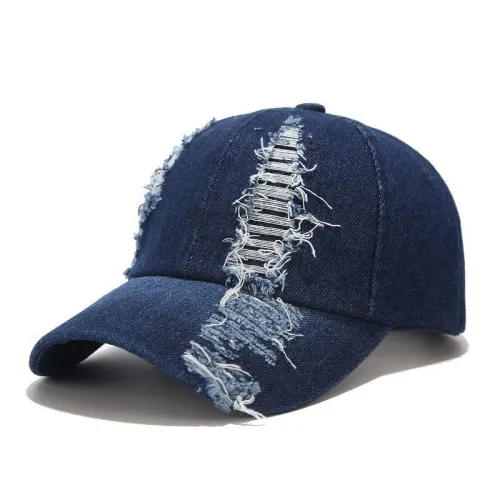 New Women's Baseball Cap Washed Retro Denim Snapback Hats BQM41021