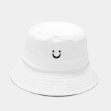 Hot Selling Bucket Hat Women Smile Print Cotton Sun Protection Hats YFM100112