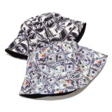 New Dollar Print Reversible Bucket Fisherman Hats YFM52334