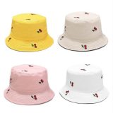 Reversible Cherry Bucket Cotton Fruit Women Hats YFM84354