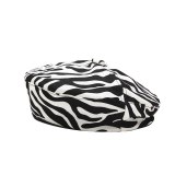 Women Artist Warm Vintage Plain Zebra Striped Beret Hats1927485