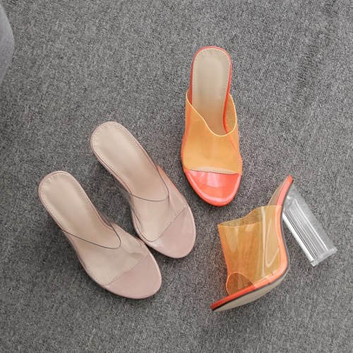 Summer High Heel Crystal With Slippers Slides 193-2839