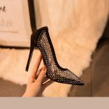 \Women Pumps Rhinestones Shiny Diamond Pointed Toe Heels 128-29310