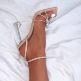 Summer Women High Heels Sandals Rhinestones Bow Sandals Slides 636-29310