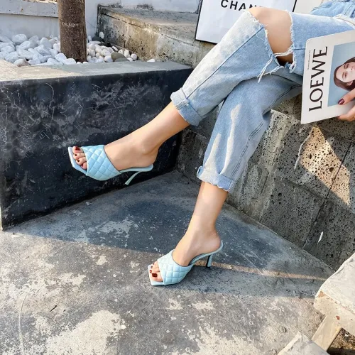 Fashion Heel Heels Slipper Slippers Slide Slides 97910-56