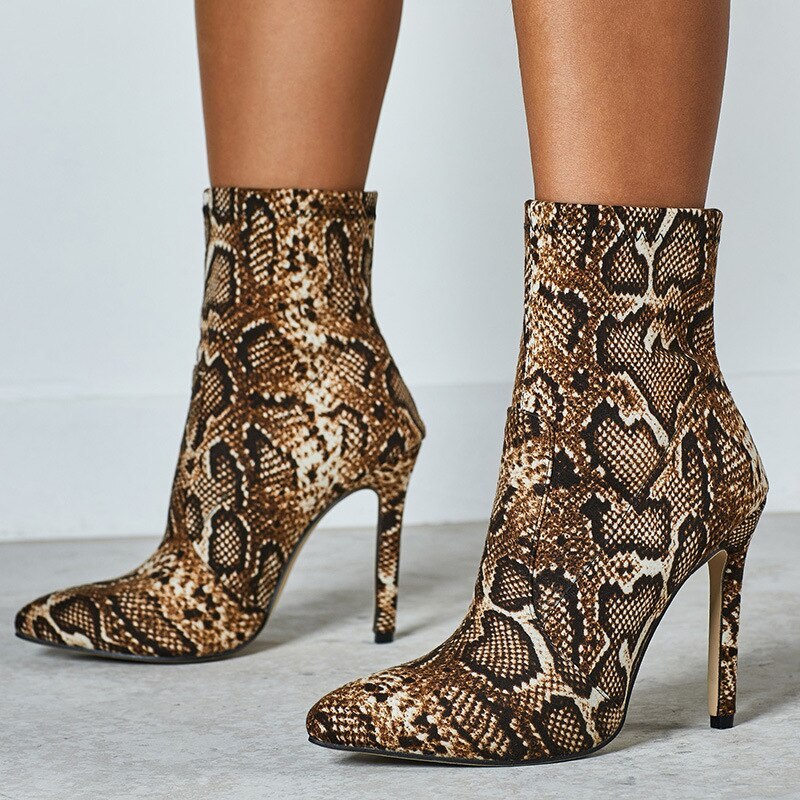 stiletto snakeskin boots