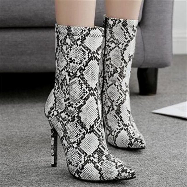 Women Sandals PU Thin High Heels Pointed Toe Boot Boots 3356-45